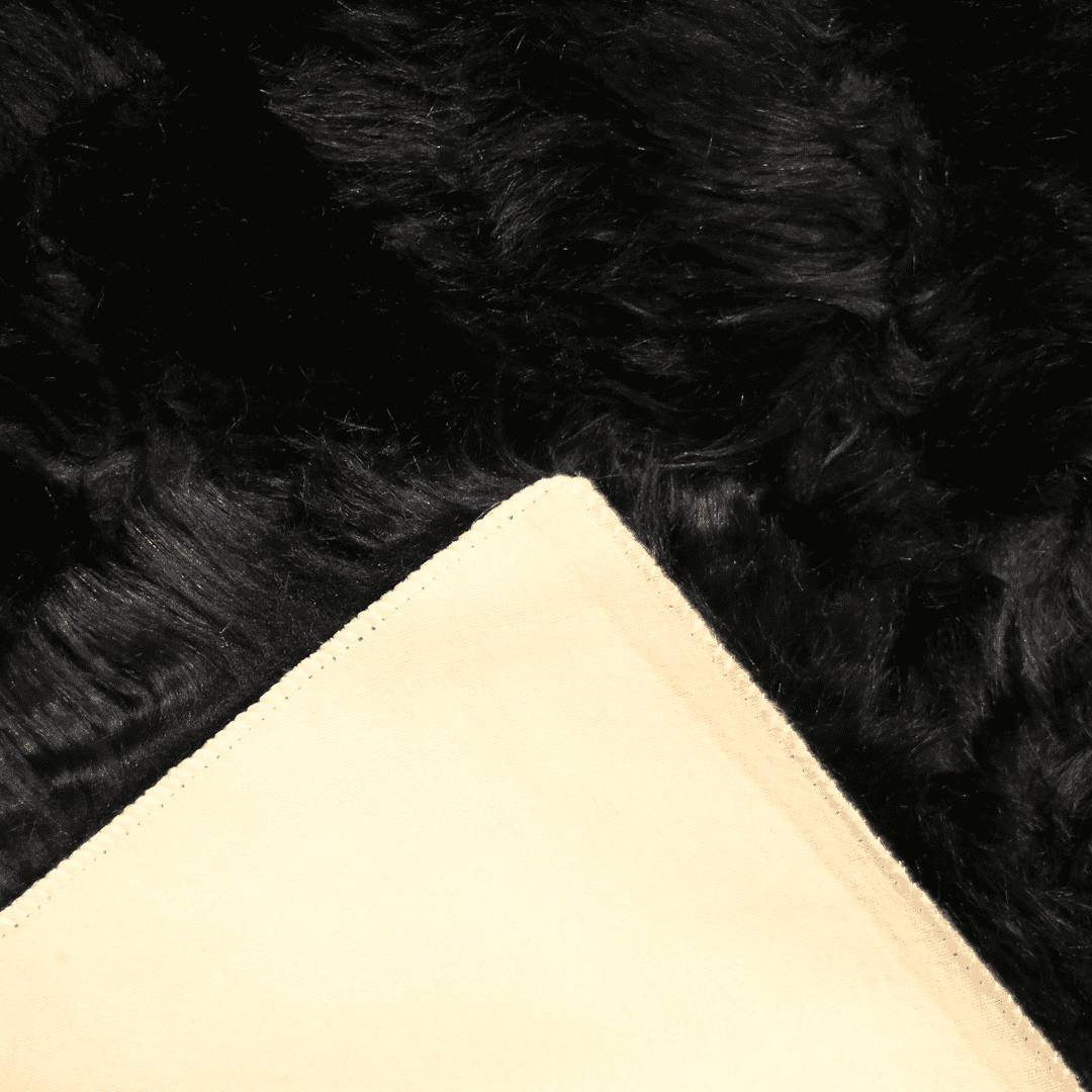 Black Fur Area Rug 4x6 ft Gaba Official Rug Store Online In Pakistan