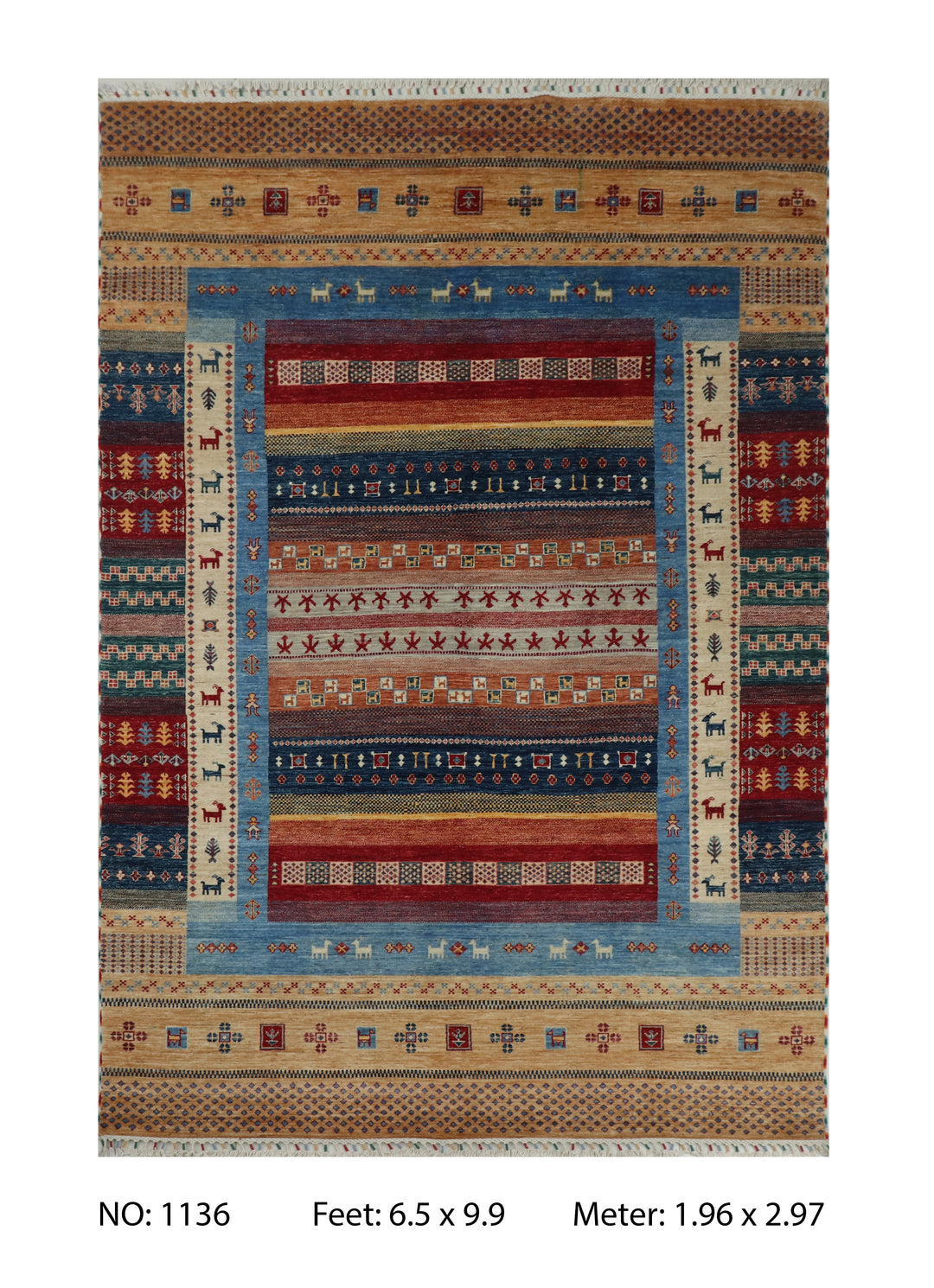 Khurjin Beige Handmade Rug 6.5X9.9 FT