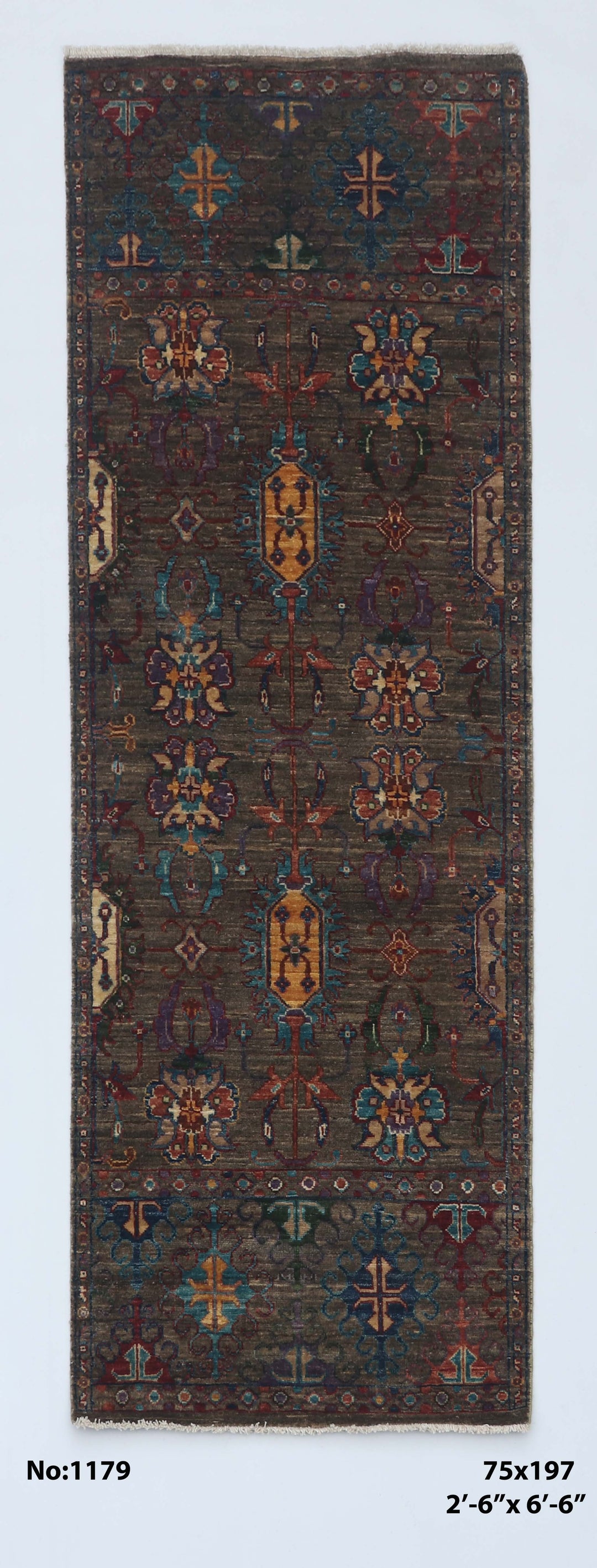 Khurjin Rust Handmade Runner 2.6X6.6 FT