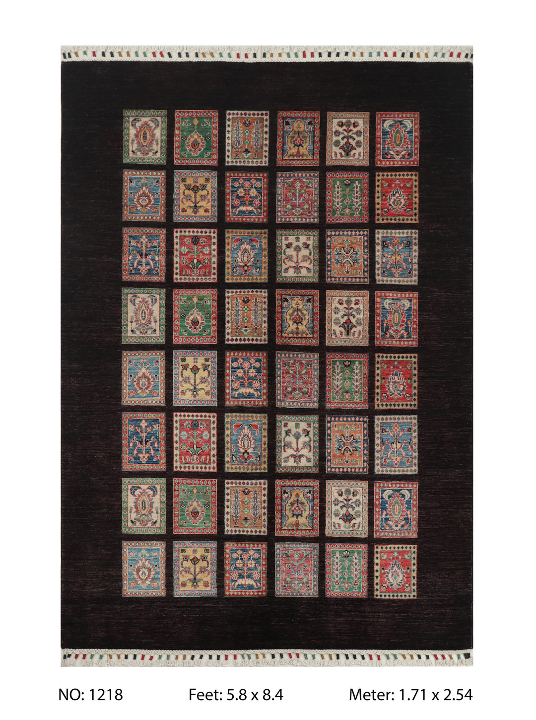Khurjin Rust Handmade Rug 5.8X8.4 FT