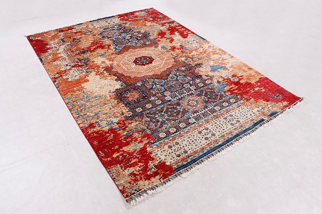 Earse Mamlook Handmade Rug 6x8 Ft