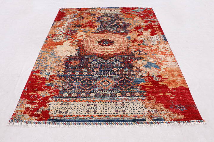 Earse Mamlook Handmade Rug 6x8 Ft