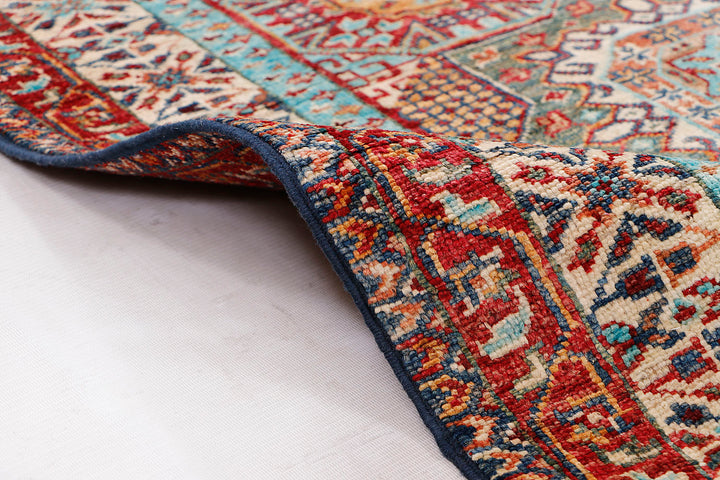 Fine Mamlook Handmade Rug 9.7x2.10 Ft