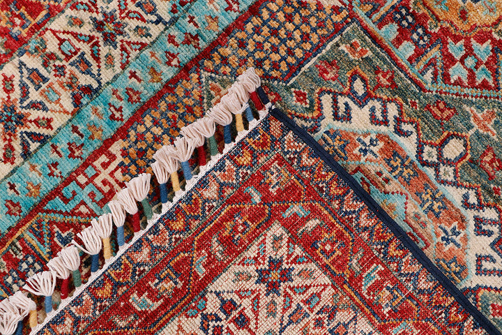 Fine Mamlook Handmade Rug 9.7x2.10 Ft