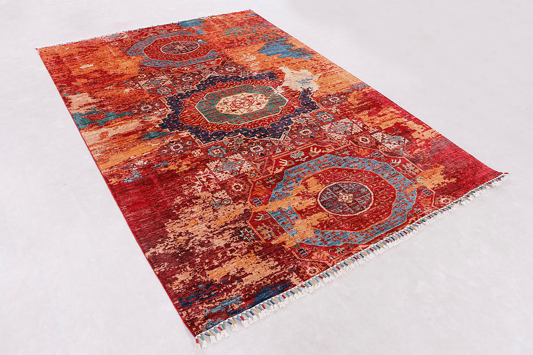Earse Mamlook Handmade Rug 6x8 Ft