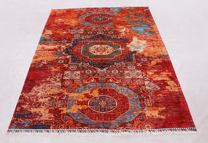 Earse Mamlook Handmade Rug 5x7 Ft