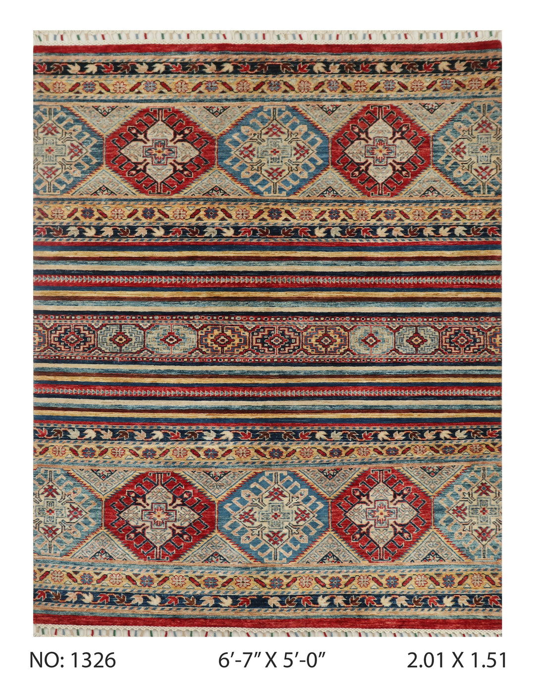 Khurjin Antique Handmade Rug 6.7X5 FT