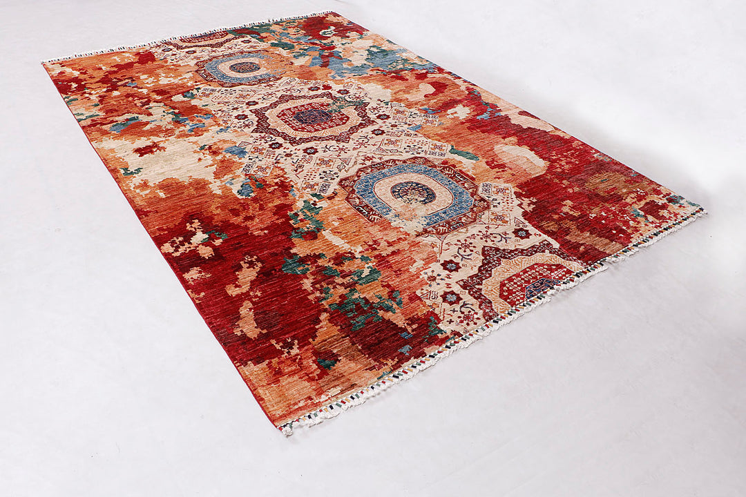 Earse Mamlook Handmade Rug 10x6.11 Ft