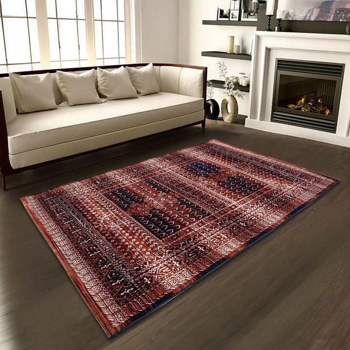 Rust Traditional Turkish Rug 7x10 ft