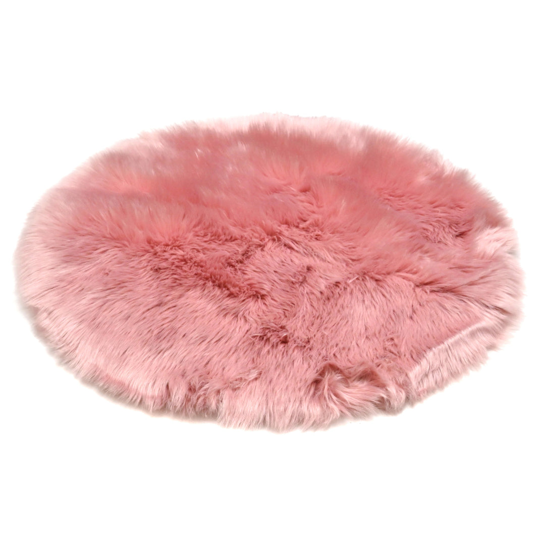 Pink Round Fur 4X4 FT