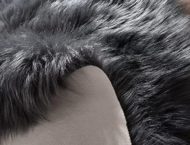 Charcoal Grey Fur Runner 2x6 ft