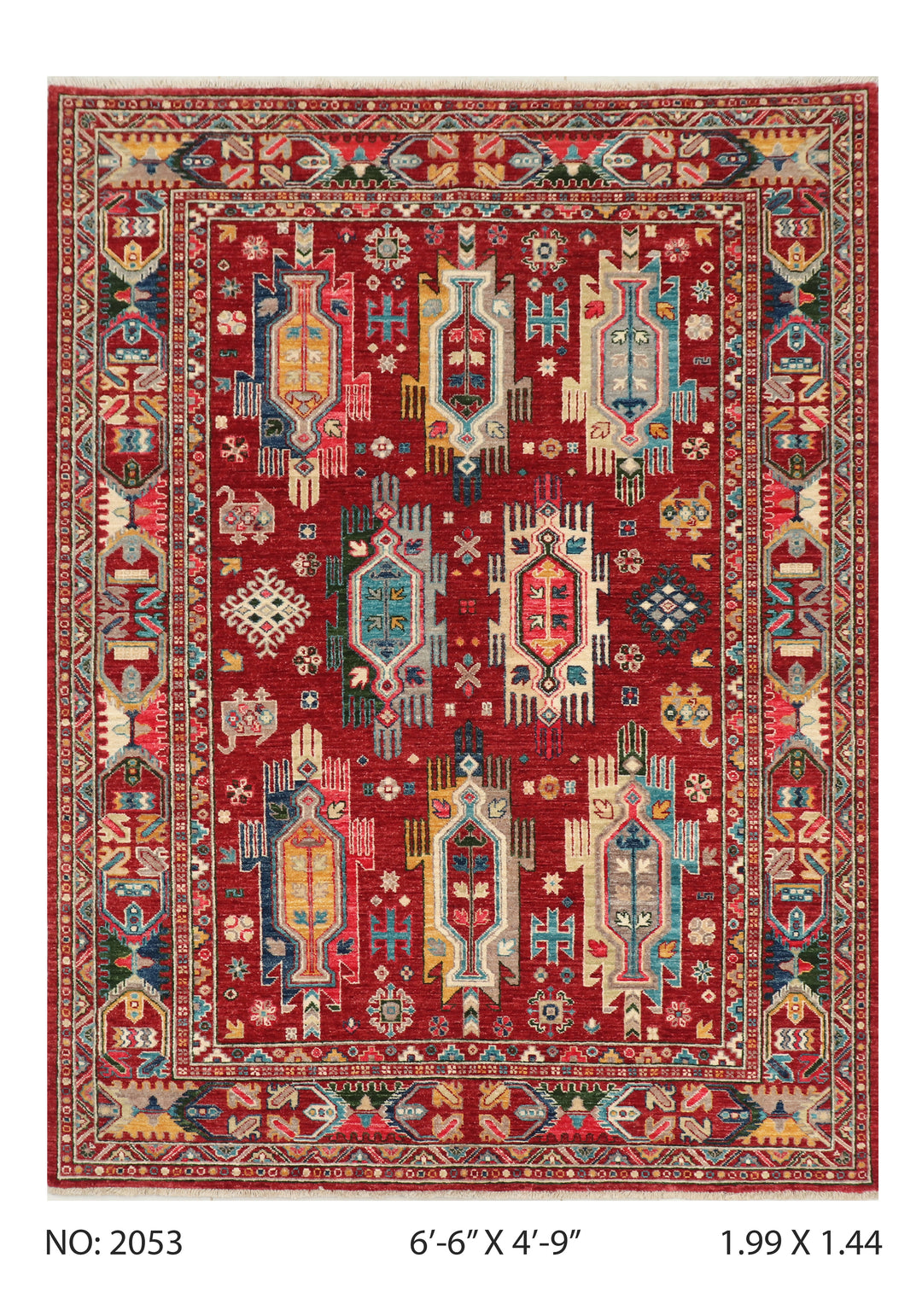 Khurjin Rust Handmade Rug 6.6X4.9 FT