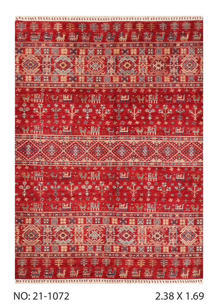 Khurjin Rust Handmade Rug 2.38x1.69 FT