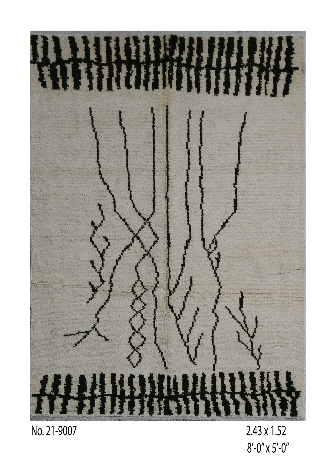 Off White Moroccan Handmade Rug 8x5 ft