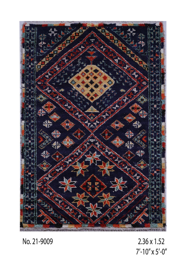 Tradiotional Moroccan Handmade Rug 7.10x5 ft
