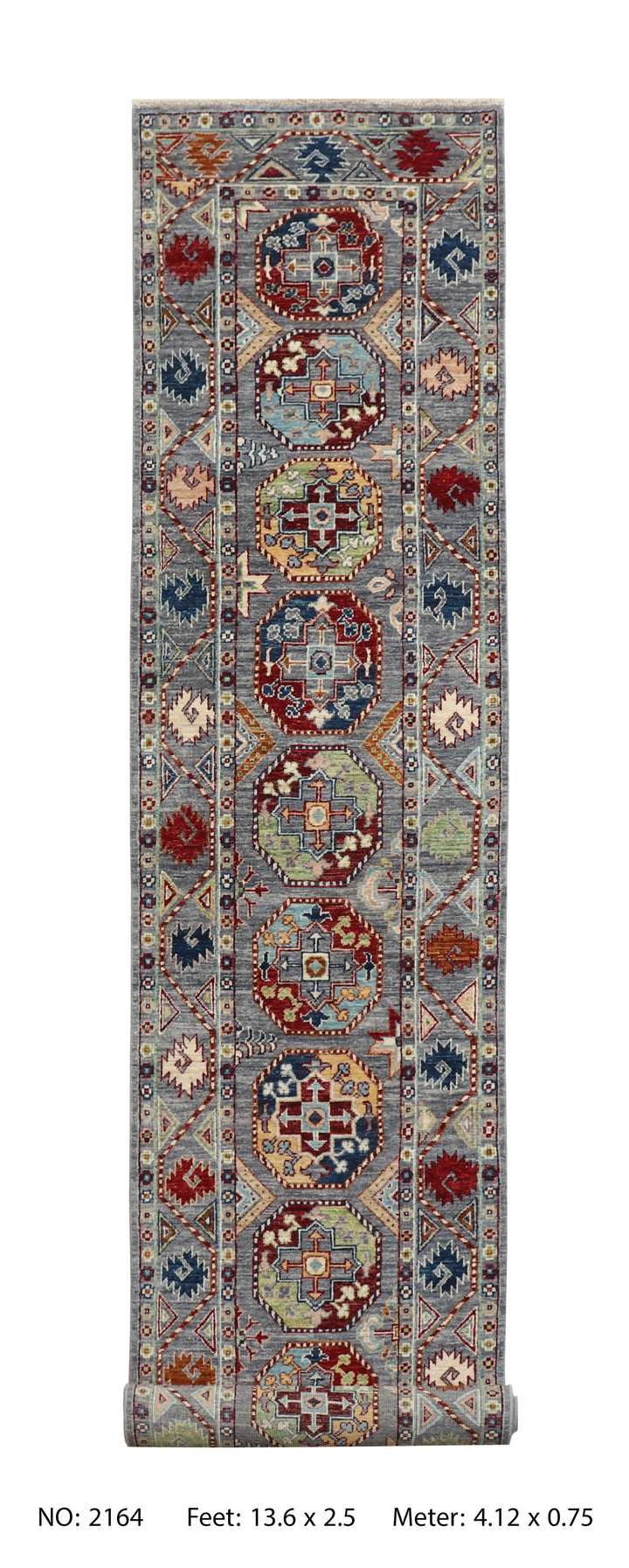 Khurjin Handmade Rug 13.6X2.5 FT
