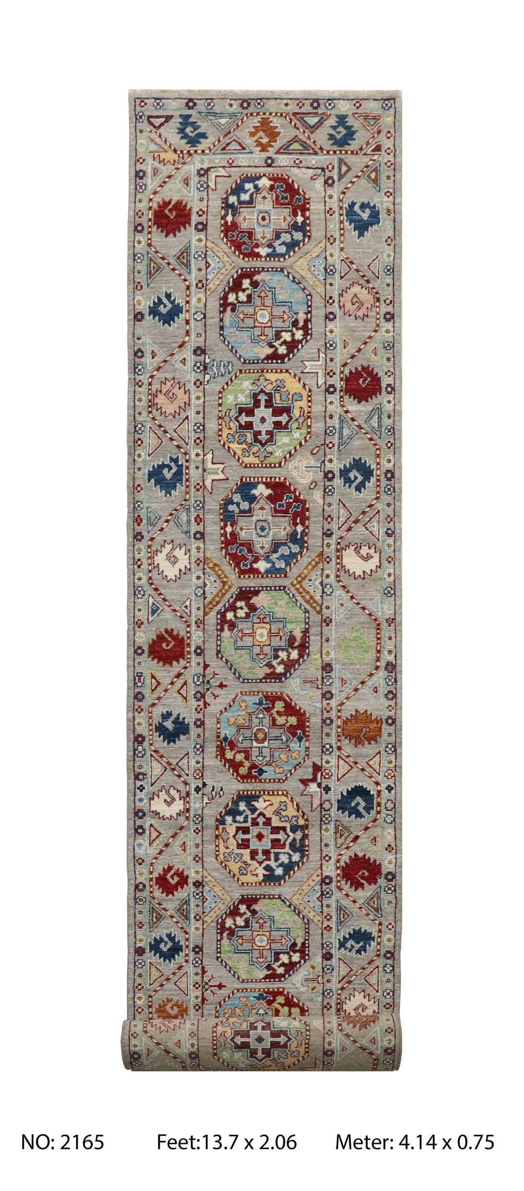 Khurjin Antique Handmade Runner 13.7X2.6 FT