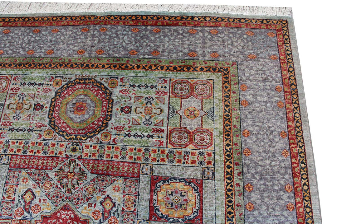 Fine Mamlook Handmade Rug 9.9x7.1 Ft
