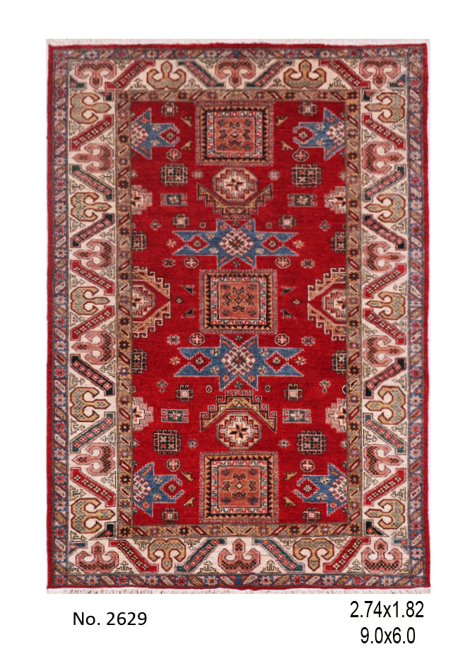 Antique Super Kazak Rug 9x6 FT