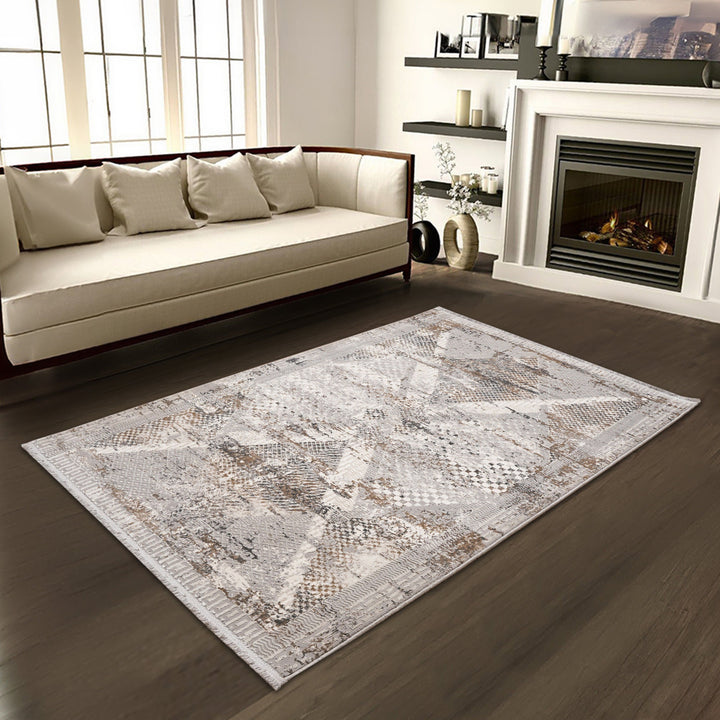 Off White Plain Turkish Rug 4x6 FT