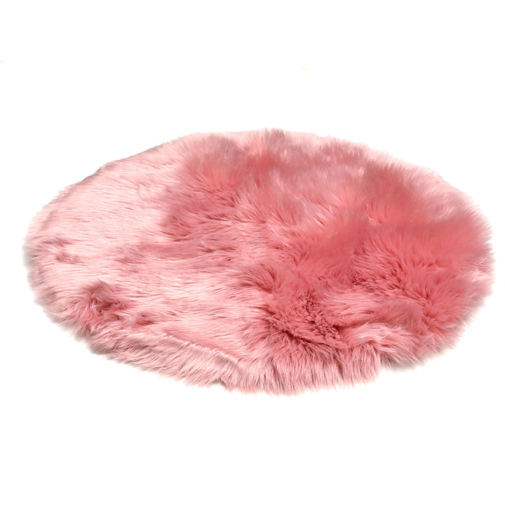Pink Round Fur 4X4 FT
