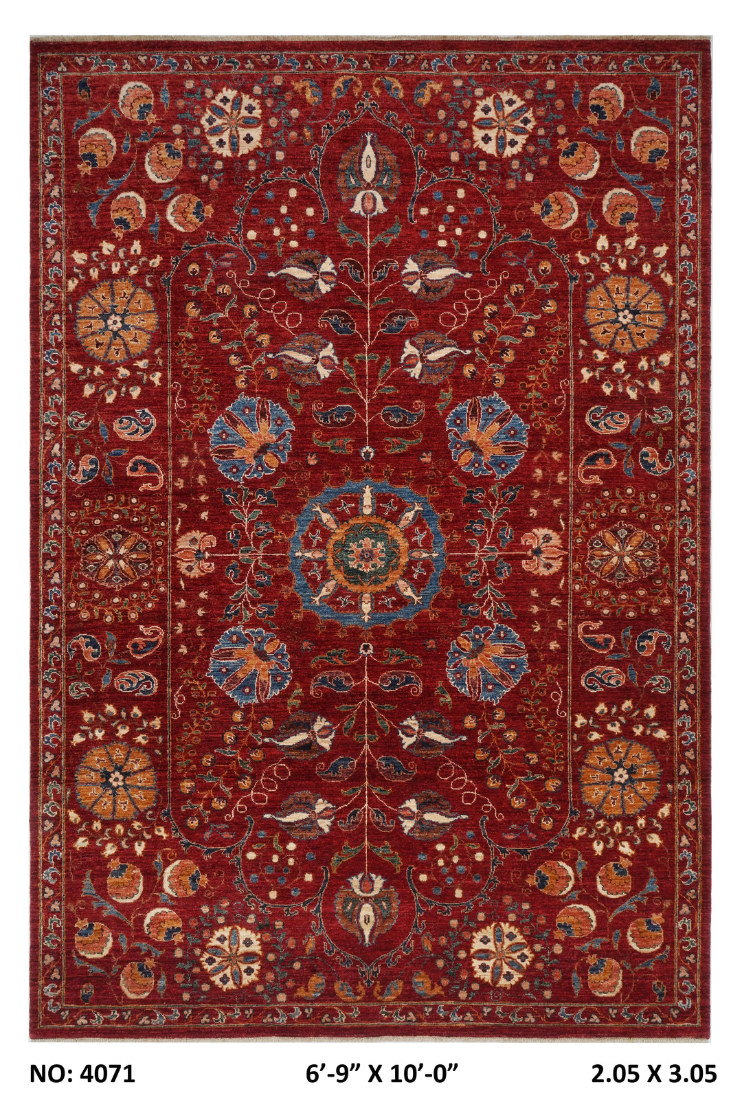 Khurjin Handmade Rug 6.9X10 FT