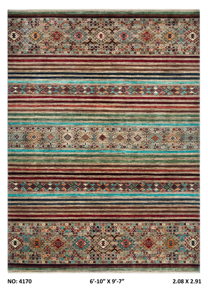 Khurjin Handmade Rug 6.10X9.7 FT