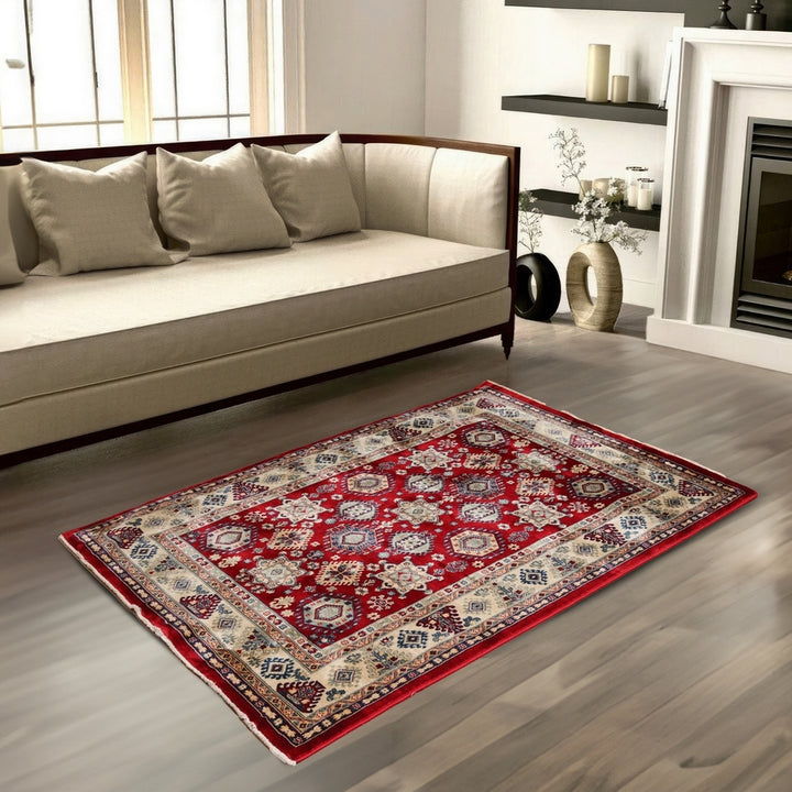 Rust Traditional Turkish Kazak 4x6 ft