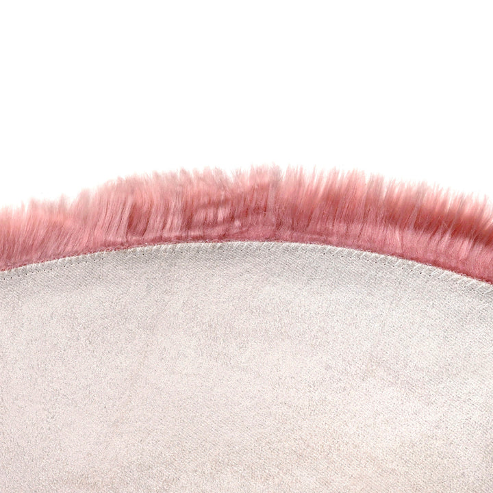 Pink Round Fur 4X4 FT