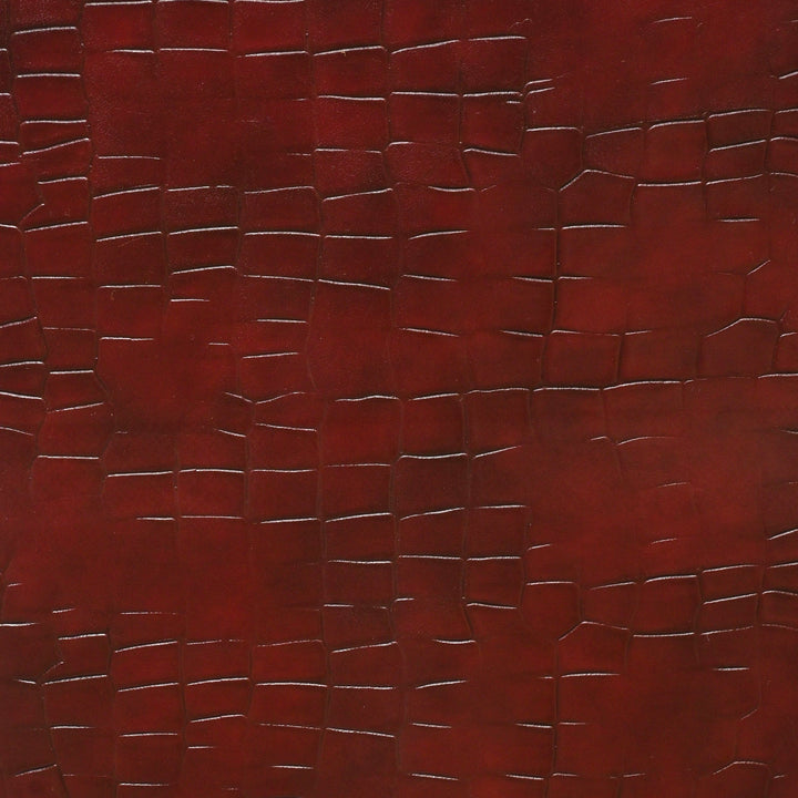 Deep Maroon Leather Dust Bin