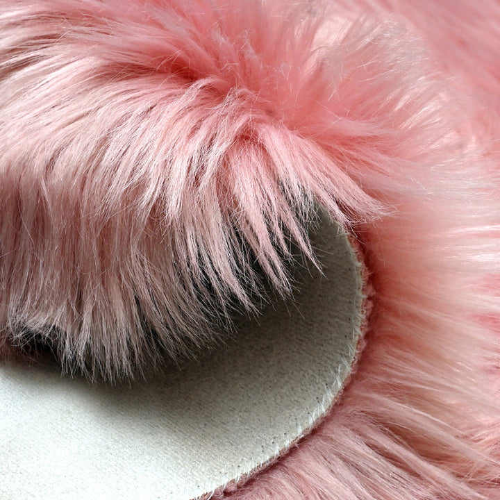 Pink Round Fur 4X4 FT