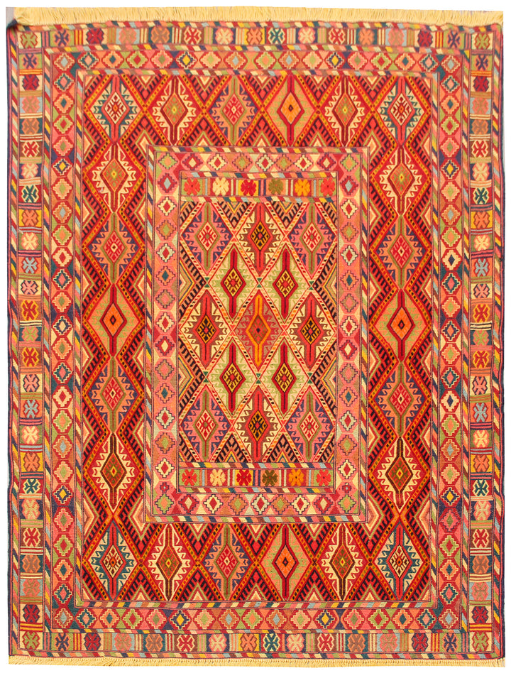 Biljik Daizangi handmade killim Rug 5.5x4.2 Ft