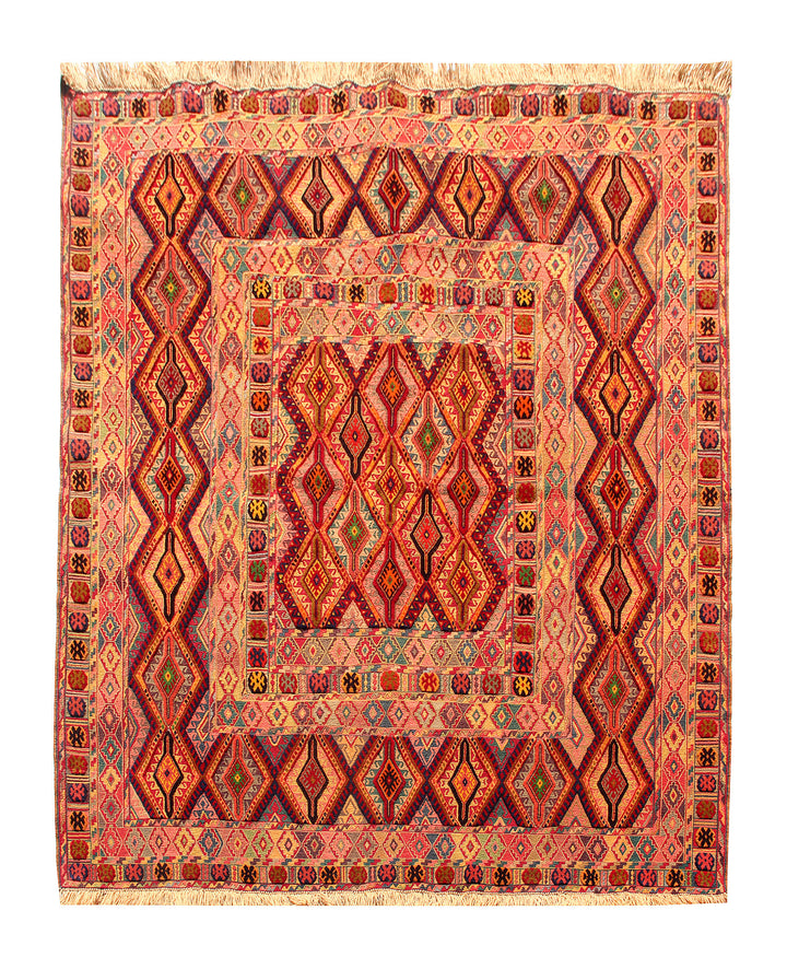 Biljik Daizangi handmade killim Rug 6.4x4.11 Ft