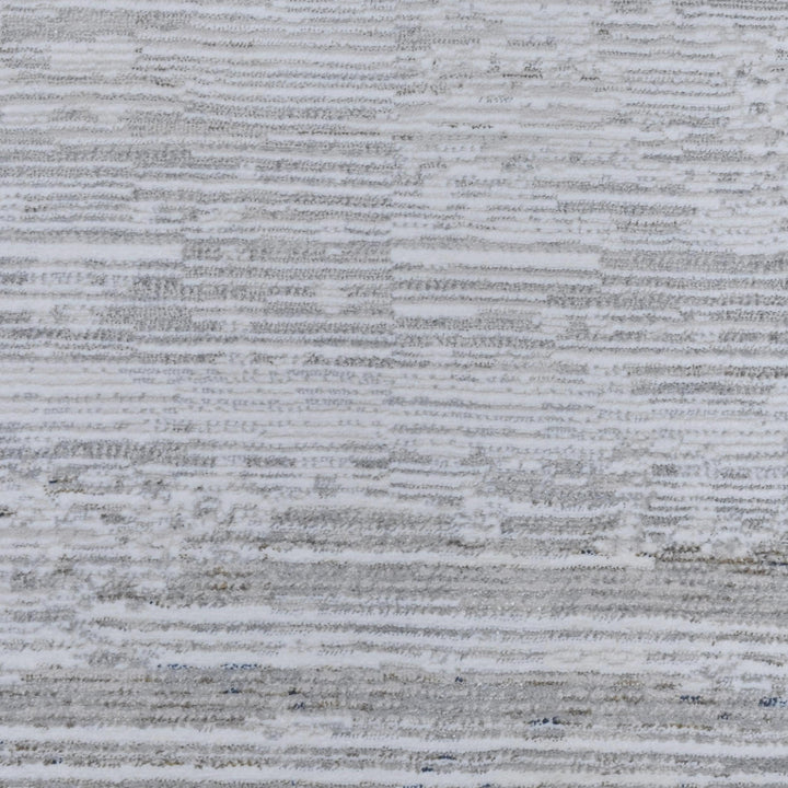 Silver & Grey Abstract Turkish Rug 7x10 ft