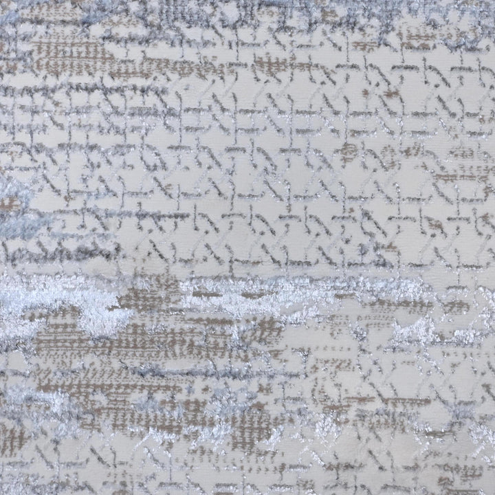 Blue & Grey Abstract Turkish Rug 7x10 ft