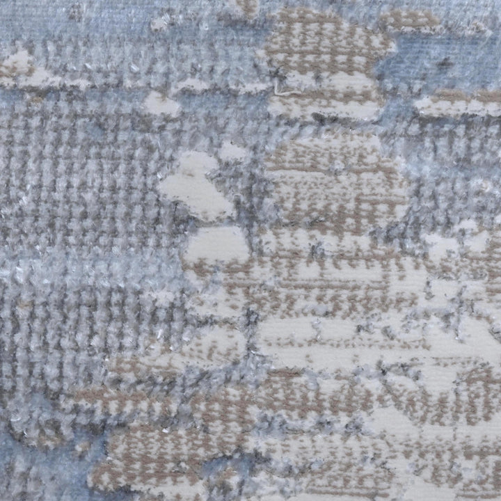 Blue & Grey Abstract Turkish Rug 7x10 ft