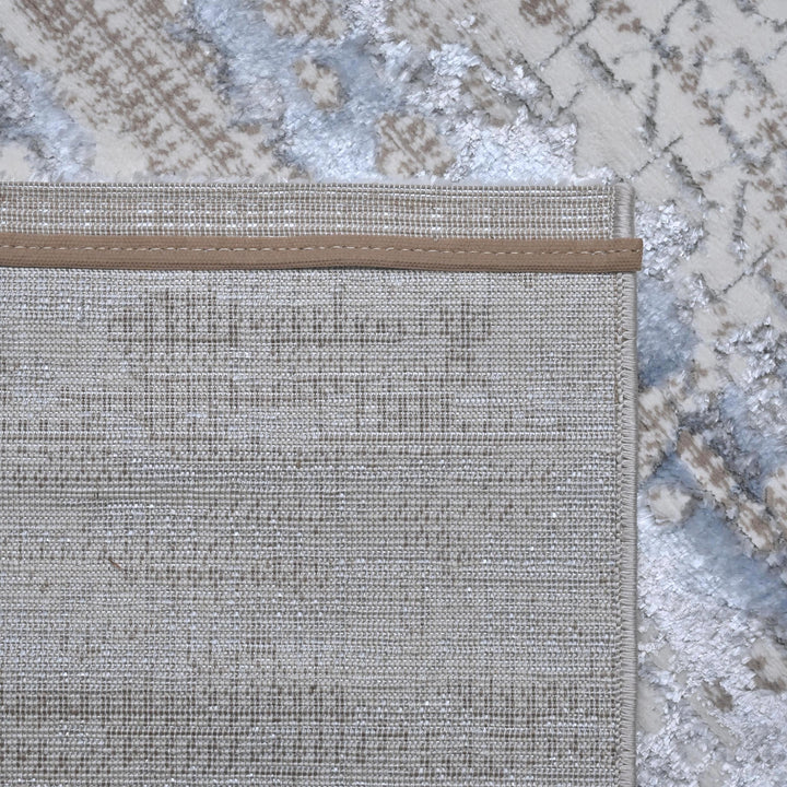 Blue & Grey Abstract Turkish Rug 7x10 ft