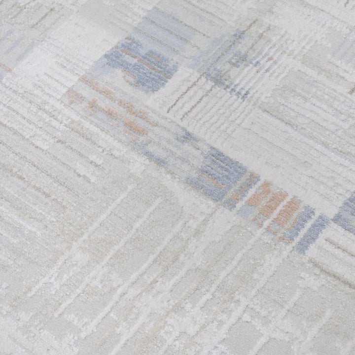 Blue & Grey Abstract Turkish Rug 7x10 ft