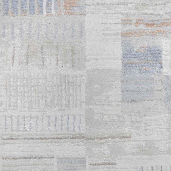 Blue & Grey Abstract Turkish Rug 7x10 ft