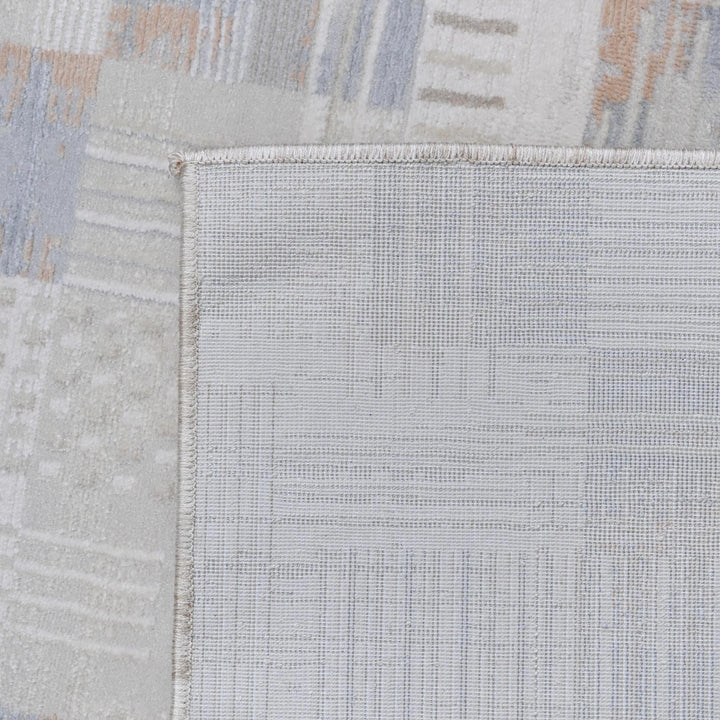 Blue & Grey Abstract Turkish Rug 7x10 ft