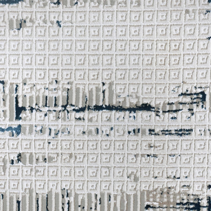 Grey Abstract Turkish Rug 4x6 Ft