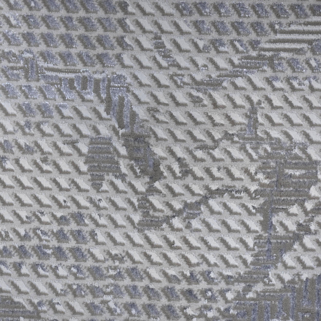 Grey Abstract Turkish Rug 4x6 Ft