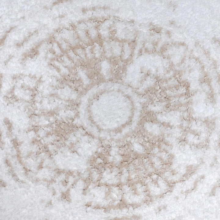 Ivory & Beige Floral Turkish Rug 5X8 ft