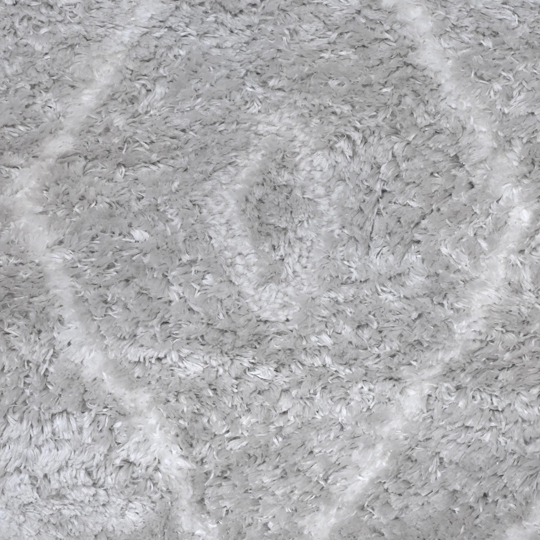 Grey & Silver Floral Turkish Rug 5X8 ft