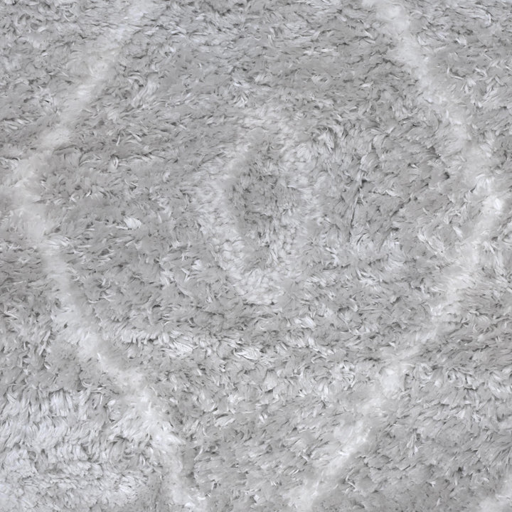 Grey & Silver Floral Turkish Rug 5X8 ft