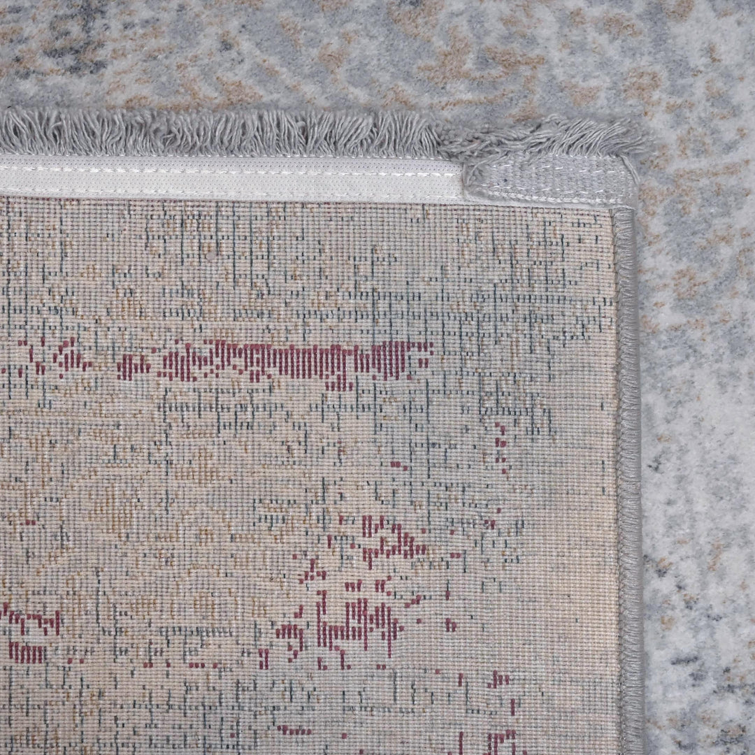 Grey Rose Turkish Rug 5X8 ft