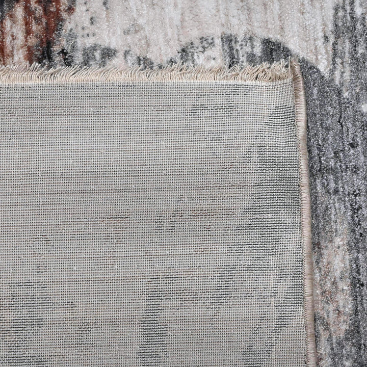 Grey & White Abstract Turkish Rug 5X8 ft