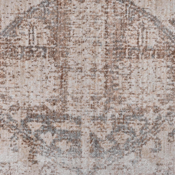 Beige & Grey Vintage Turkish Rug 5X8 ft