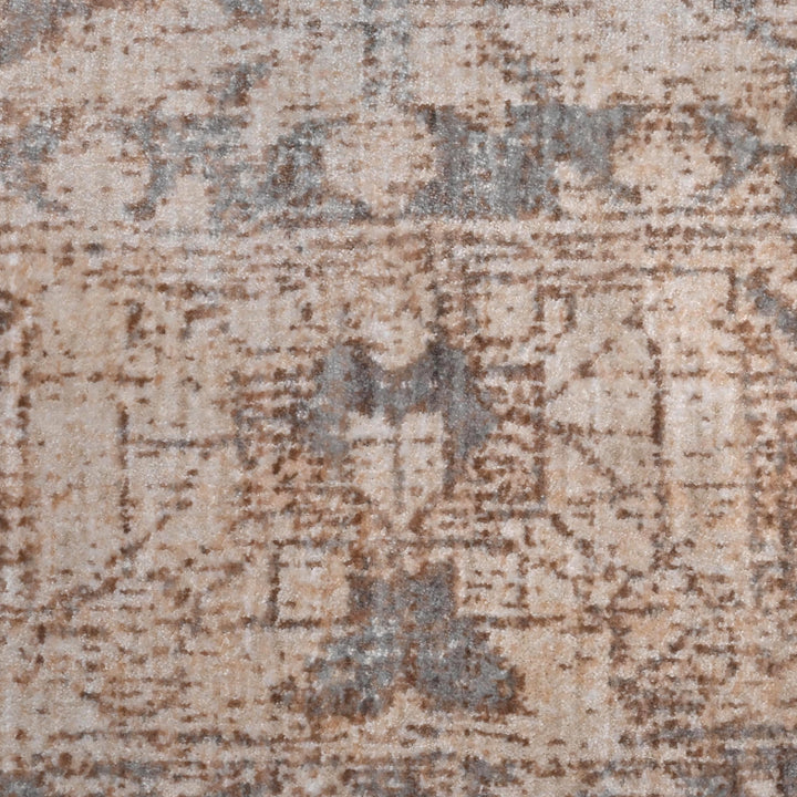 Beige & Grey Vintage Turkish Rug 5X8 ft