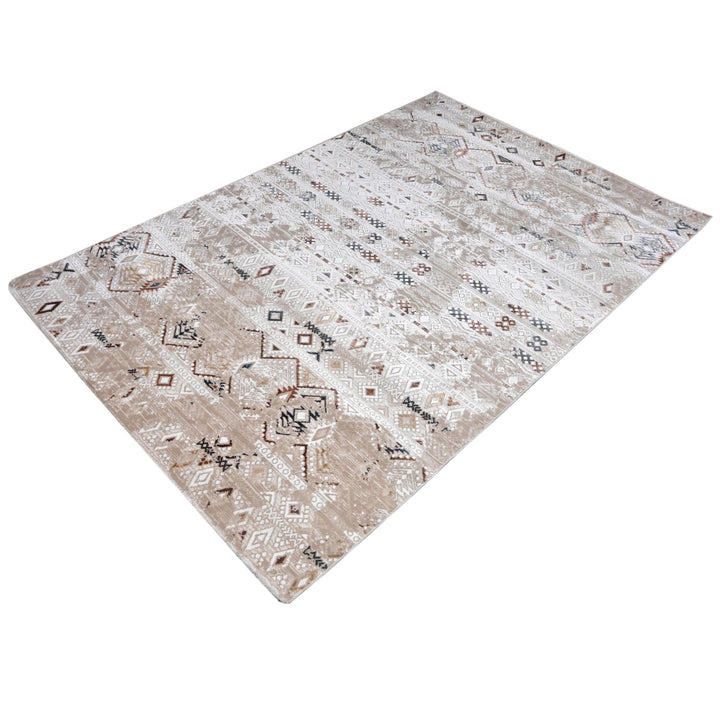 Grey & Beige Vintage Turkish Rug 5X8 ft -